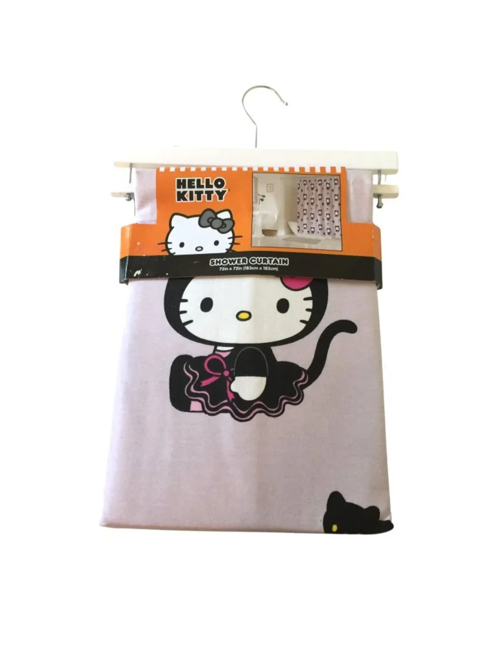 Hello Kitty Halloween Shower Curtain Cats Lilac Black 72